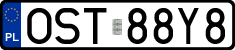 License plates of Poland, Regular car plates