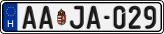 license plates of Hungary, Regular plates (2022)