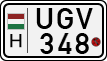 license plates of Hungary, Motorcycles (1990)