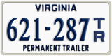 Virginia, Permanent Trailer (123-456 T/A)