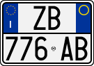 License plate of Italy, Cars (1994 year series)
