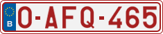 License plate of Belgium, Regular plates (2010)