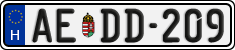 license plates of Hungary, Regular plates (2022)