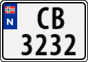 License plate of Norway, Trailers, motorcycles, special vehicles