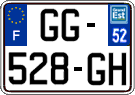 French license plate, SIV (ordinary)