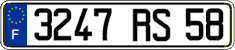 French license plate, FNI