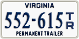 Virginia, Permanent Trailer (123-456 T/A)