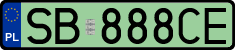 License plates of Poland, Electric vehicles