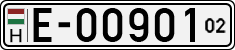 license plates of Hungary, Temporary (1990)