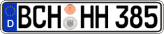 German license plate, Regular plates