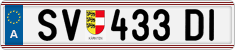 License plate of Austria, Regular plates