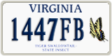 Virginia, Specialty plates (1234AB)