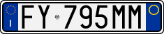 License plate of Italy, Cars (1994 year series)