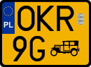 License plates of Poland, Oldtimers
