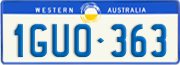 Western Australia, Regular plates
