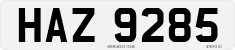 License plate of the United Kingdom, Northern Ireland (1966)