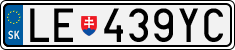 License plate of Slovakia, Cars