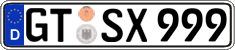 German license plate, Regular plates