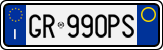 License plate of Italy, Cars (1994 year series)