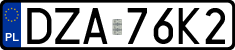License plates of Poland, Regular car plates