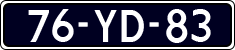 License plate of the Netherlands, Imported oldtimers (cars)