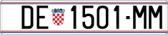 License plate of Croatia, Regular plates