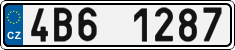 License plate of the Czech Republic, Cars (2001)