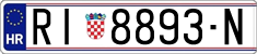 License plate of Croatia, Regular plates