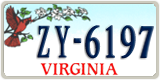 Virginia, Specialty plates (AB-1234)