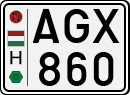 license plates of Hungary, Cars (1990)