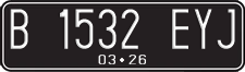 License plate of Indonesia, Regular plates