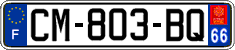French license plate, SIV (ordinary)
