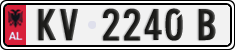 License plate of Albania, Cars (1993)