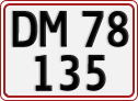 License plate of Denmark, Regular plates