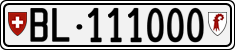 License plate of Switzerland, Cars