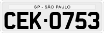 License plate of Brazil, Private owners (1990)