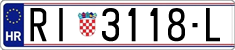 License plate of Croatia, Regular plates