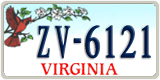 Virginia, Specialty plates (AB-1234)