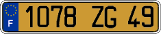 French license plate, FNI