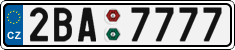 License plate of the Czech Republic, Cars (2001)