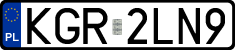 License plates of Poland, Regular car plates