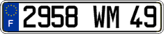 French license plate, FNI