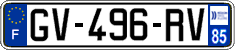 French license plate, SIV (ordinary)
