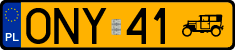 License plates of Poland, Oldtimers