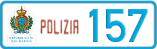 License plate of San Marino, Police (123)