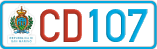 License plate of San Marino, Diplomatic (123)