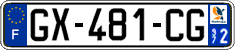 French license plate, SIV (ordinary)