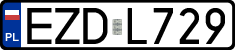 License plates of Poland, Regular car plates