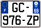 French license plate, SIV (ordinary)