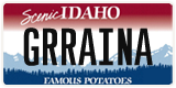 Idaho, Vanity Plates
